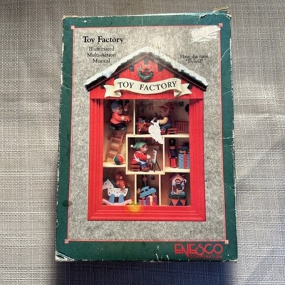 Rare-Vintage 1991 Enesco Small World Of Music ( Toy Factory) Working!